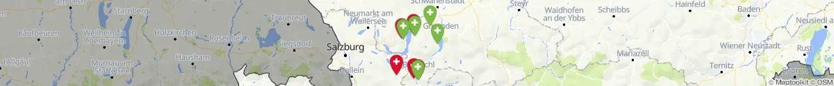 Kartenansicht für Apotheken-Notdienste in der Nähe von Steinbach am Attersee (Vöcklabruck, Oberösterreich)